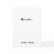 Brillant... Autre carte mariage (Drôle)