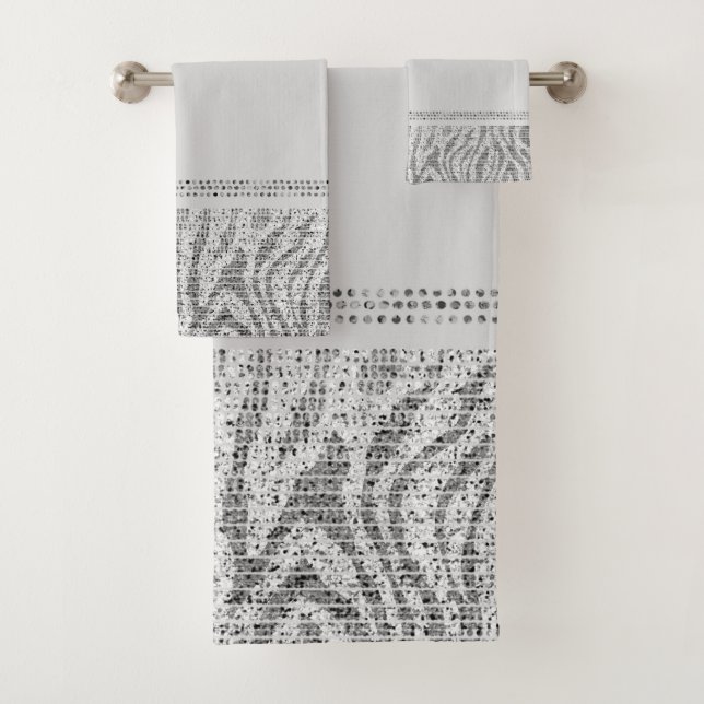 Brillant exotique Poster de animal blanc Zebra Sil (En situation)