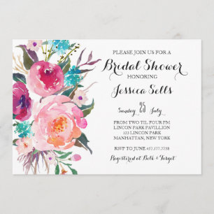 Brillant Floral nuptiale invitation