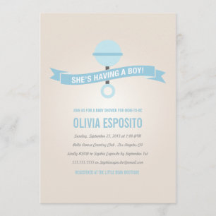 BRILLANT INVITATIONS DE DOUCHE BÉBÉ