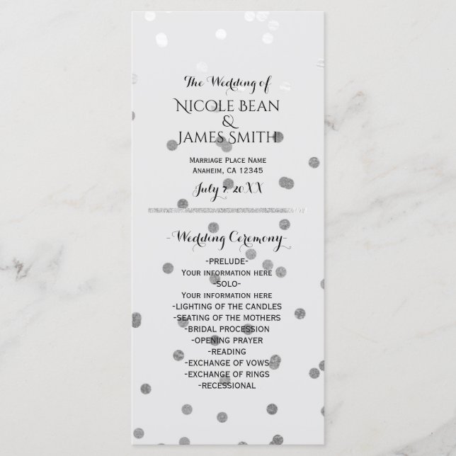 Brillant Silver Glamor Glam Chic Programme moderne (Devant)