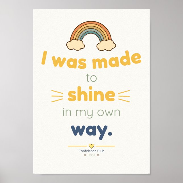 Brille | Affiche d'affirmation pour enfants (Devant)