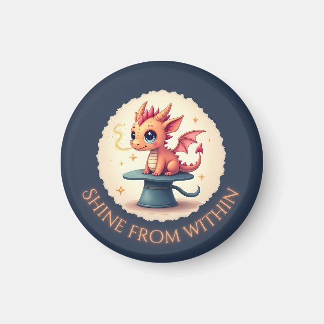 Briller de l'intérieur - Magnet Dragon mignon (Devant)