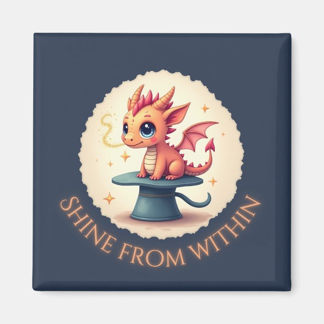 Briller de l'intérieur - Magnet Dragon mignon (Devant)
