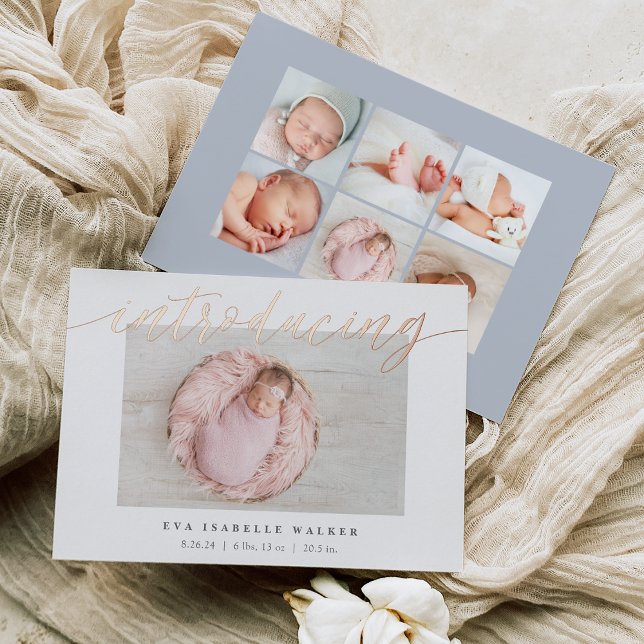 Briller Introduction Faire-part de naissance à hui (Créateur téléchargé)