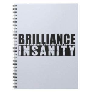 BRILLIANCE CONTRE INSANITÉ carnet personnalisé