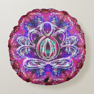 Brilliance Zen Lotus Coussin rond