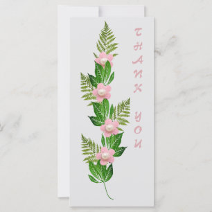 Brin de fleurs roses Merci