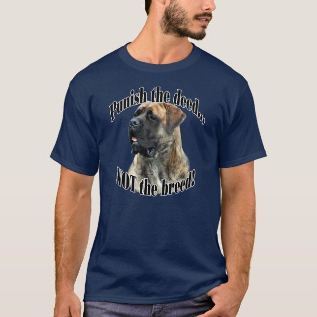 Brindle Mastiff punit le T-shirt de l'acte (Devant)