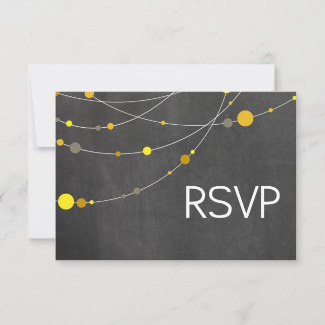Brins de style Tableau jaune de RSVP craie (Devant)