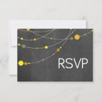 Brins de style Tableau jaune de RSVP craie