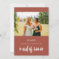 brique brûlée moderne Maid of honore carte de reme