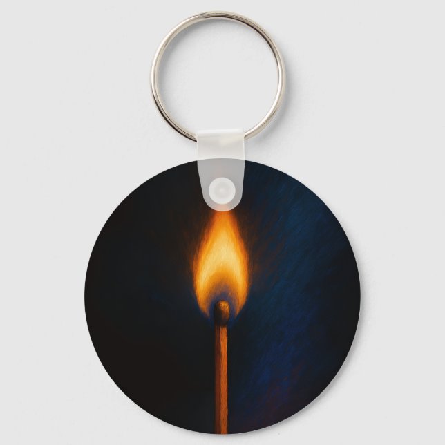 Briquet Allumette Flamme Porte-Clés (Recto)