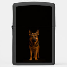 Briquet Zippo avec Chien Berger Allemand