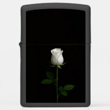Briquet Zippo avec Rose Blanche Pure