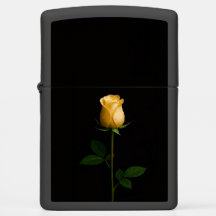 Briquet Zippo avec Rose Jaune Ensoleillée
