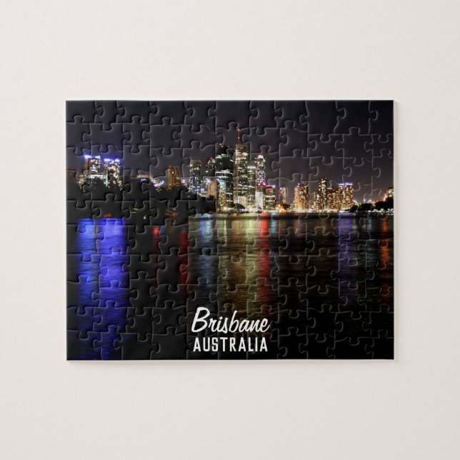 Brisbane au puzzle de nuit (Horizontal)