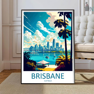 Brisbane Voyage Impression sur toile Brisbane Art