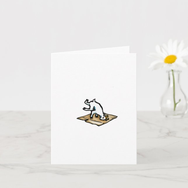 "Briser", carte de voeux vierge (Petite plante)