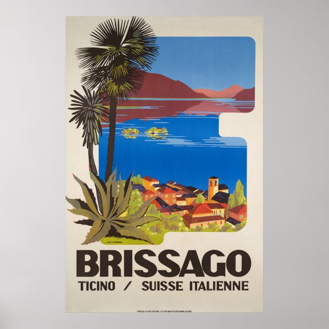 Brissago, Tessin, Suisse, Poster de voyage (Devant)