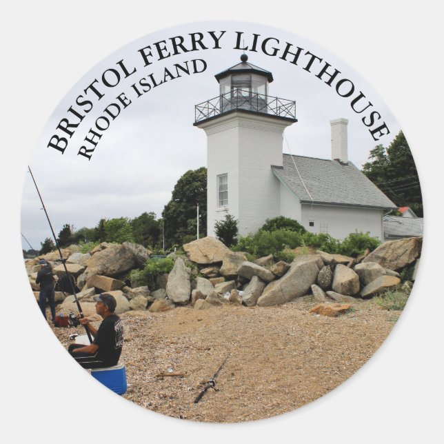 Bristol Ferry Lighthouse Rhode Island Stickers (Devant)