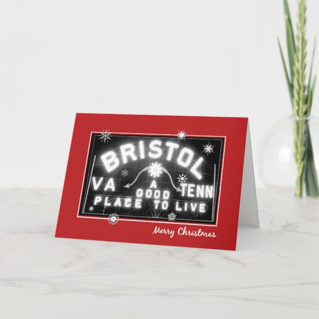 Bristol Sign Carte de vacances avec texte personna (Devant)
