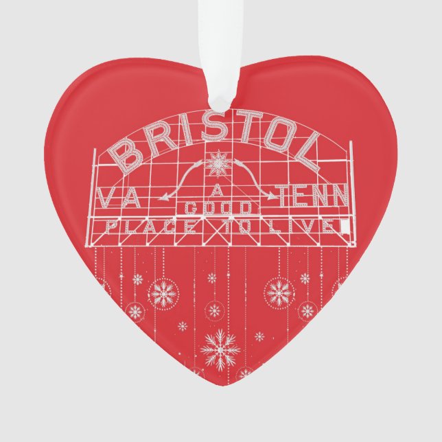 Bristol Slogan Sign Red Christmas Heart (devant)