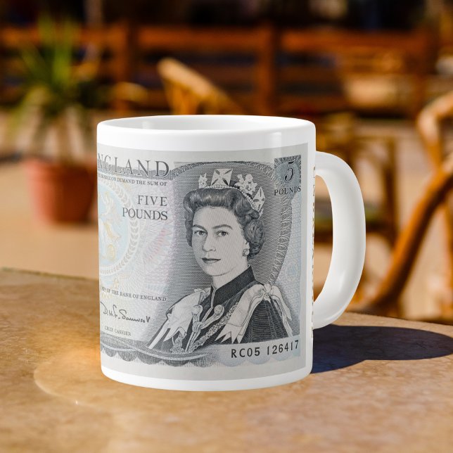 British 1971 £5 Note Mug - Queen Elizabeth II (Créateur téléchargé)
