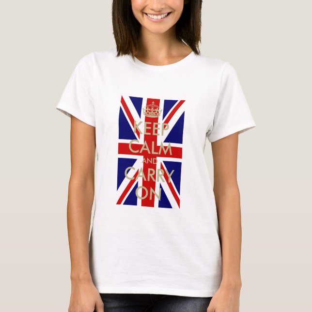 British Flag Keep Calm t-shirt pour femmes (Devant)