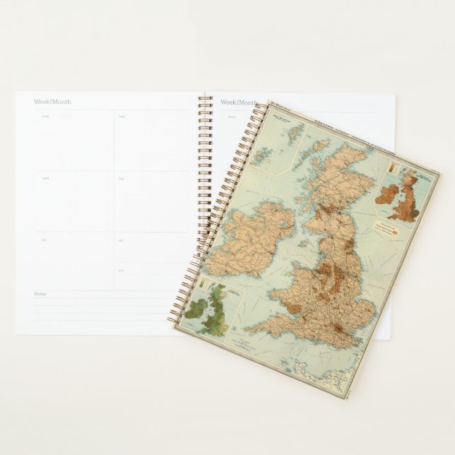 British Isles chemins de fer et carte industrielle (Devant avec enveloppe)