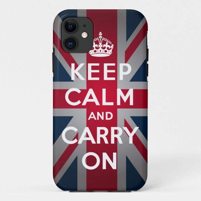 British Keep Calm Carry iPhone 5 Mate Tough™ Coque (Dos)