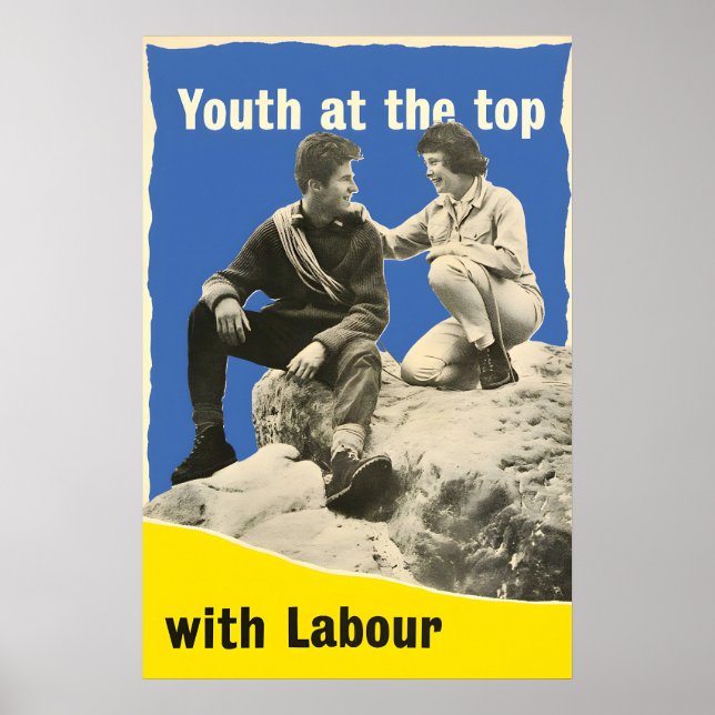 British Labour Party Election Poster Youth at the (Devant)
