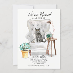 British Shorthair Cat Moving Faire-part