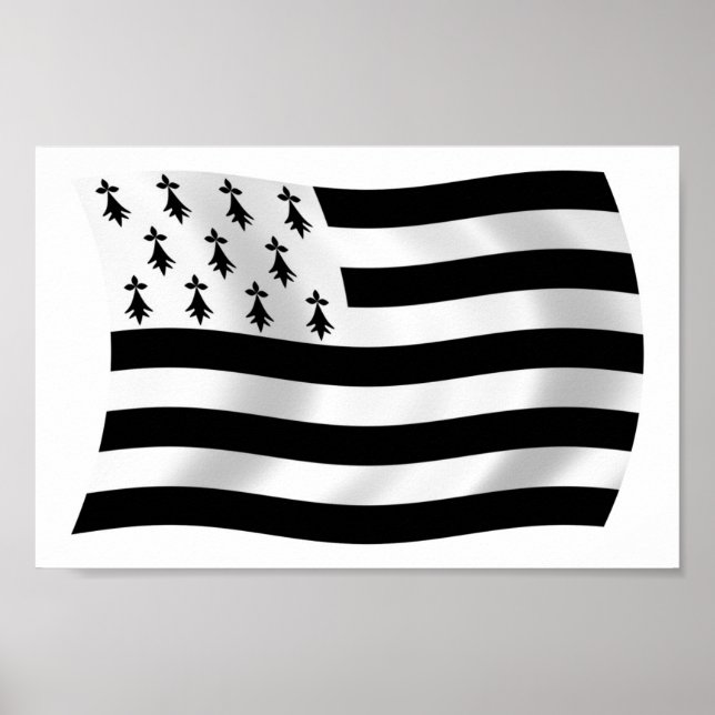 Brittany Flag Poster Print (Devant)