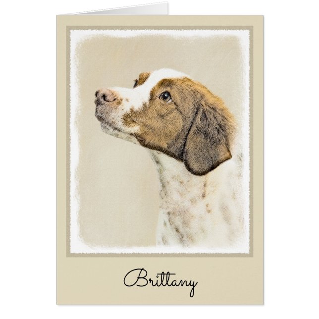 Brittany Peinture - Cute Original Chien Art (Devant)