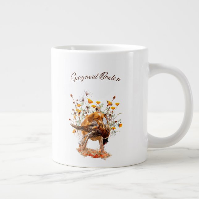 Brittany Spaniel, Chasse Pheasant Coffee Mug (Droite)