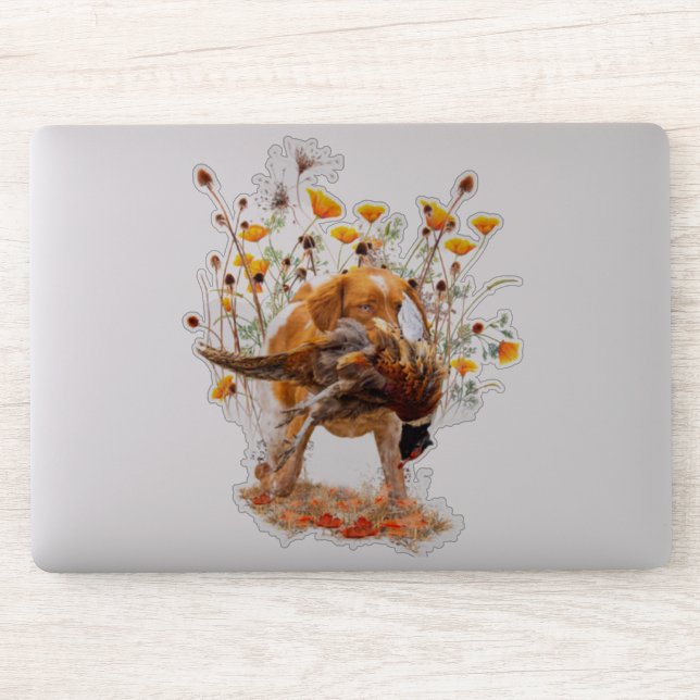Brittany Spaniel, Chasse Sticker Pheasant (Ordinateur)