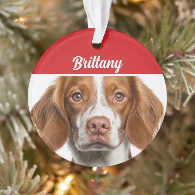 Brittany Spaniel Chien de Noël (Arbre)