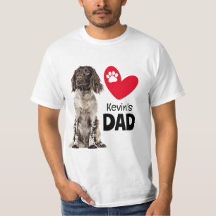 Brittany Spaniel Personalized Dad T-shirt