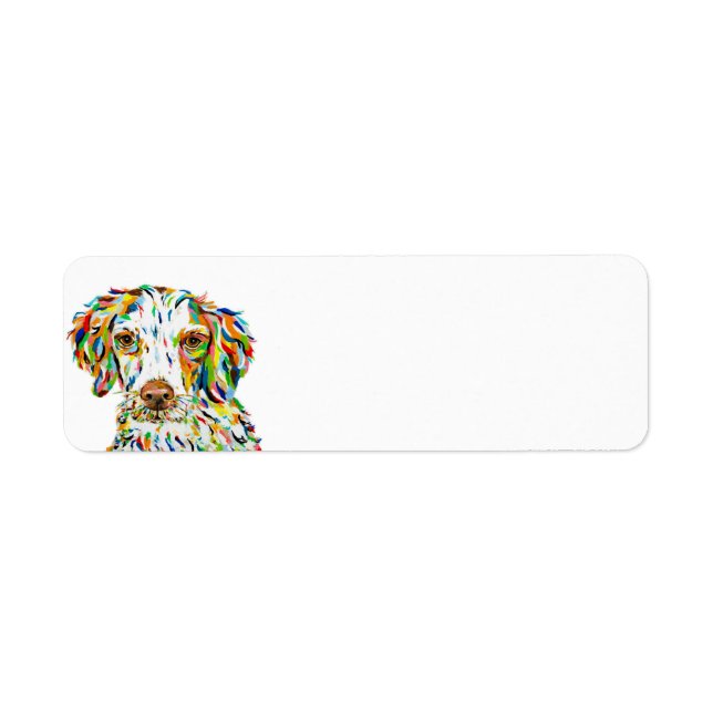 Brittany Spaniel Retourner Adresse Étiquettes (Devant)