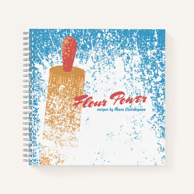 Broche à farine livre de recettes personnalisé (Devant)