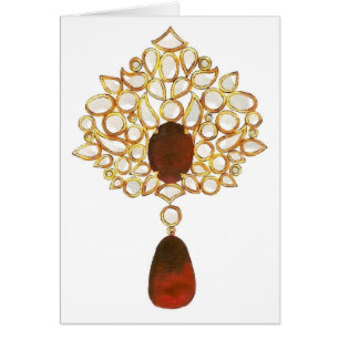 Broche Kundan & ruby