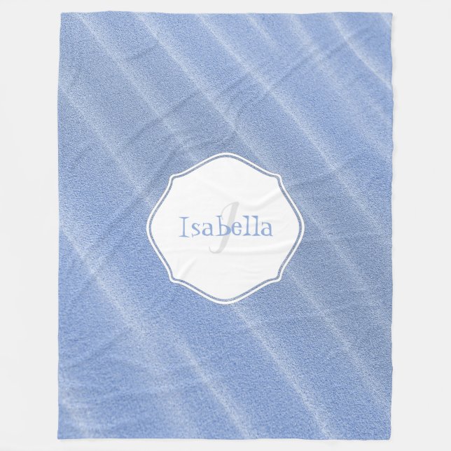 Broches de sable Bleu Couverture de polaire person (Devant)