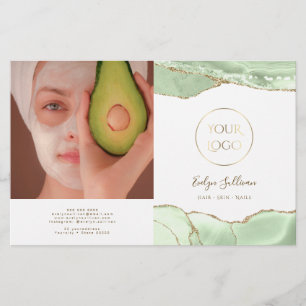 Brochure bifold agate vert Jade