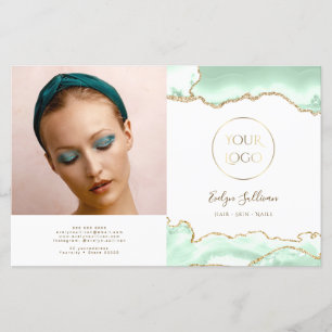 Brochure bifold agneau vert de mer