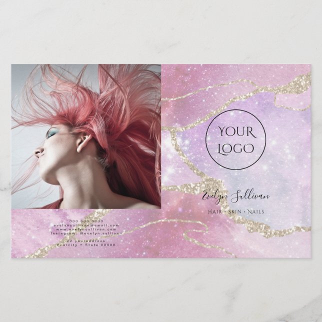 brochure biplique à effet fausse perle (Devant)