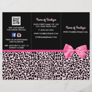 Brochure Boutique Empreinte de léopard rose Fille