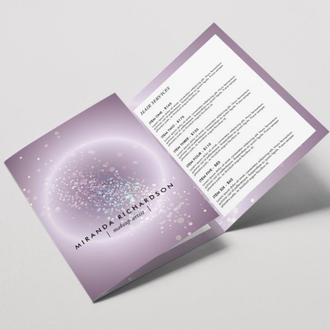 Brochure de beauté violet de Confettis célestes (Créateur téléchargé)
