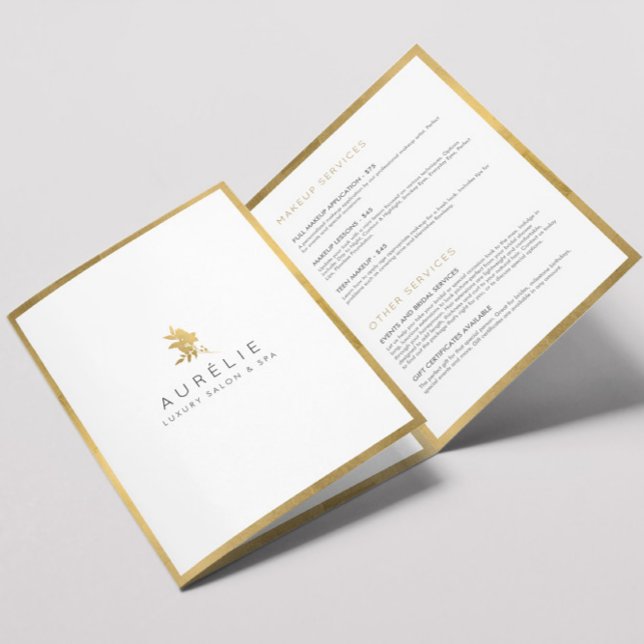 Brochure de luxe Faux Gold Floral (Créateur téléchargé)