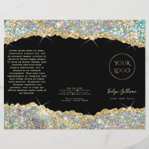 Brochure de paillettes d'or Faux parties scintilla
